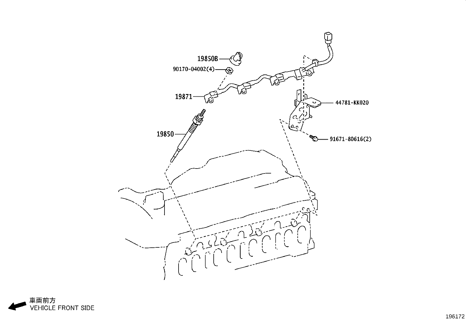 28626-78070 WIRE, GLOW PLUG product image