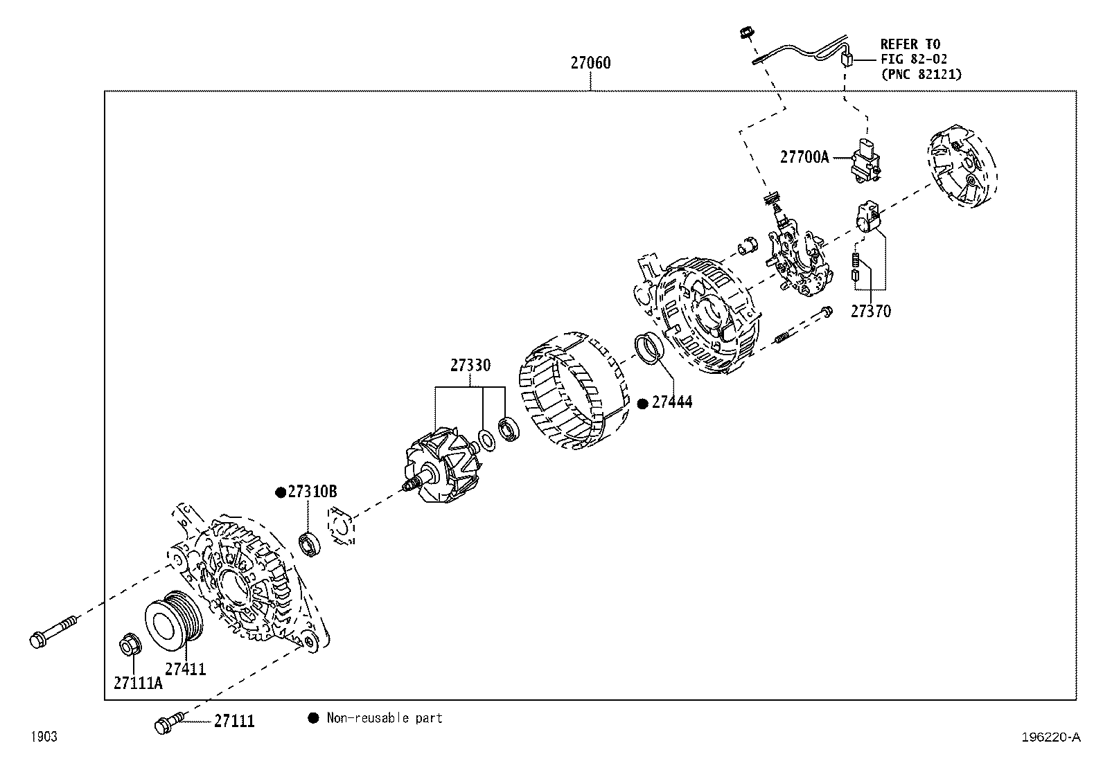 27370-B1020 HOLDER ASSY, ALTERNATOR BRUSH product image