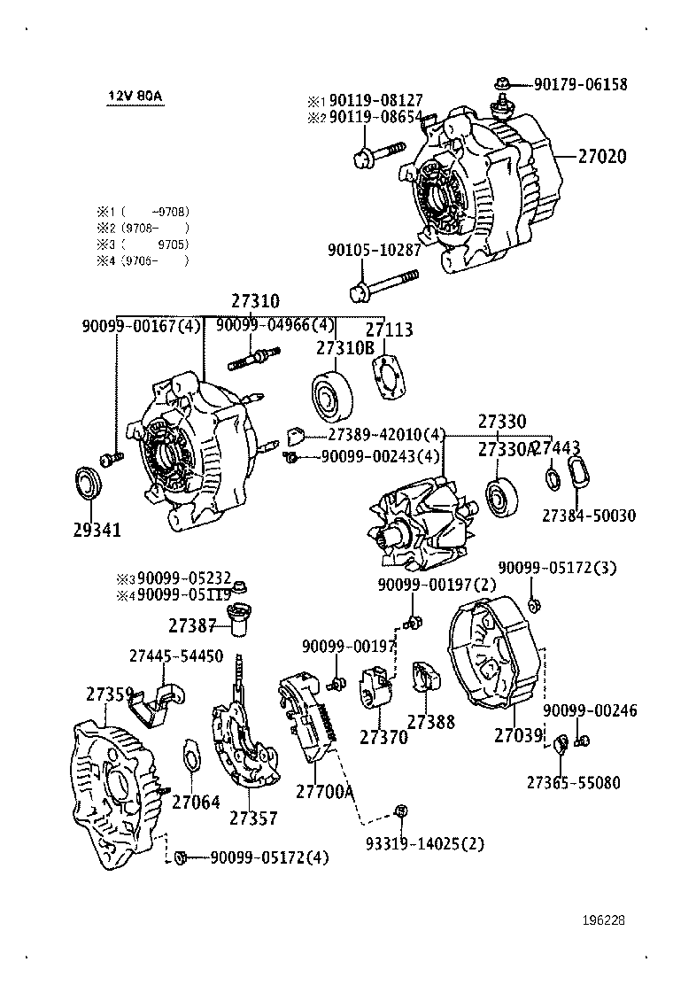 27060-75010 ALTERNATOR ASSY product image