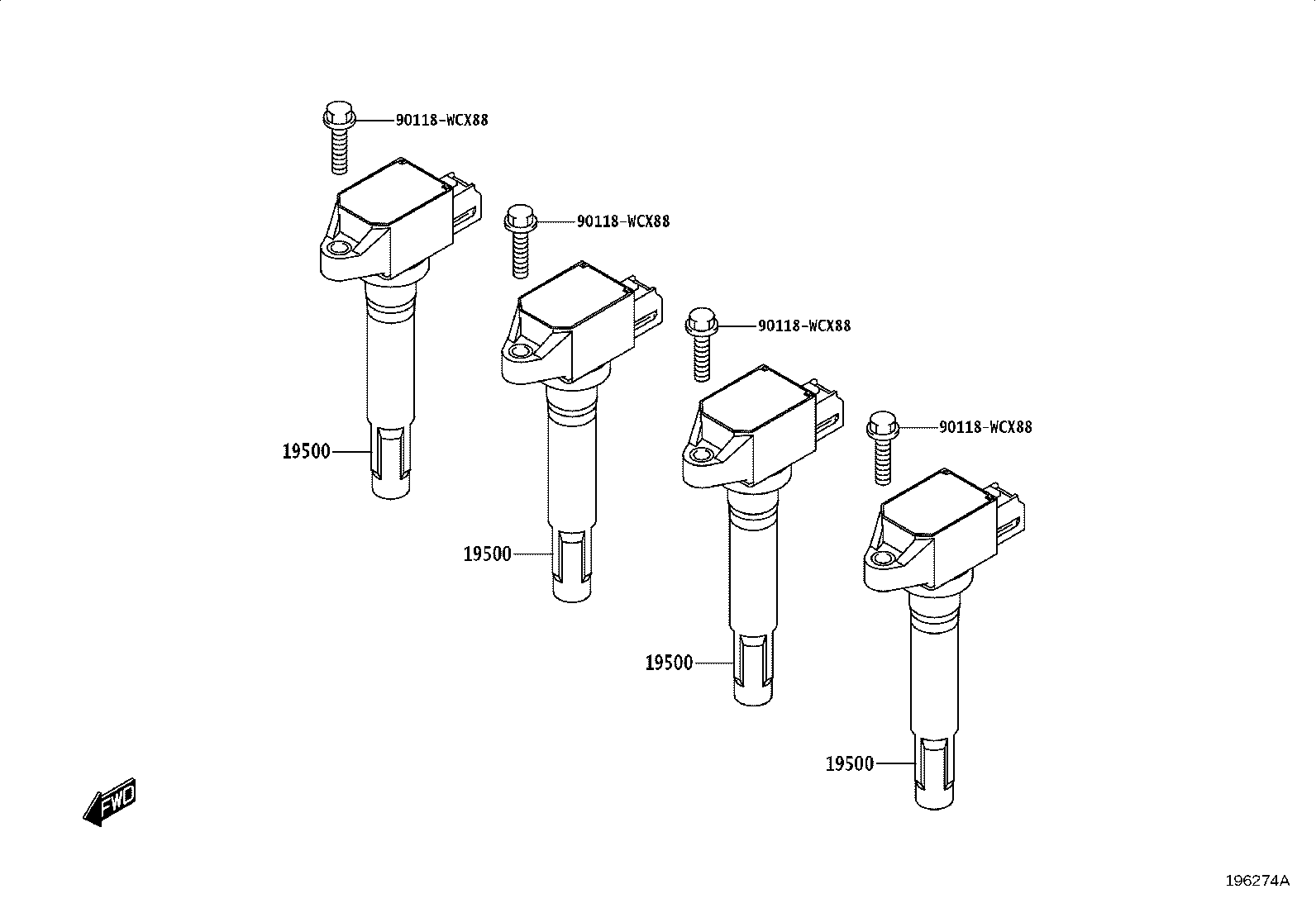 90919-T2012 COIL ASSY, IGNITION product image