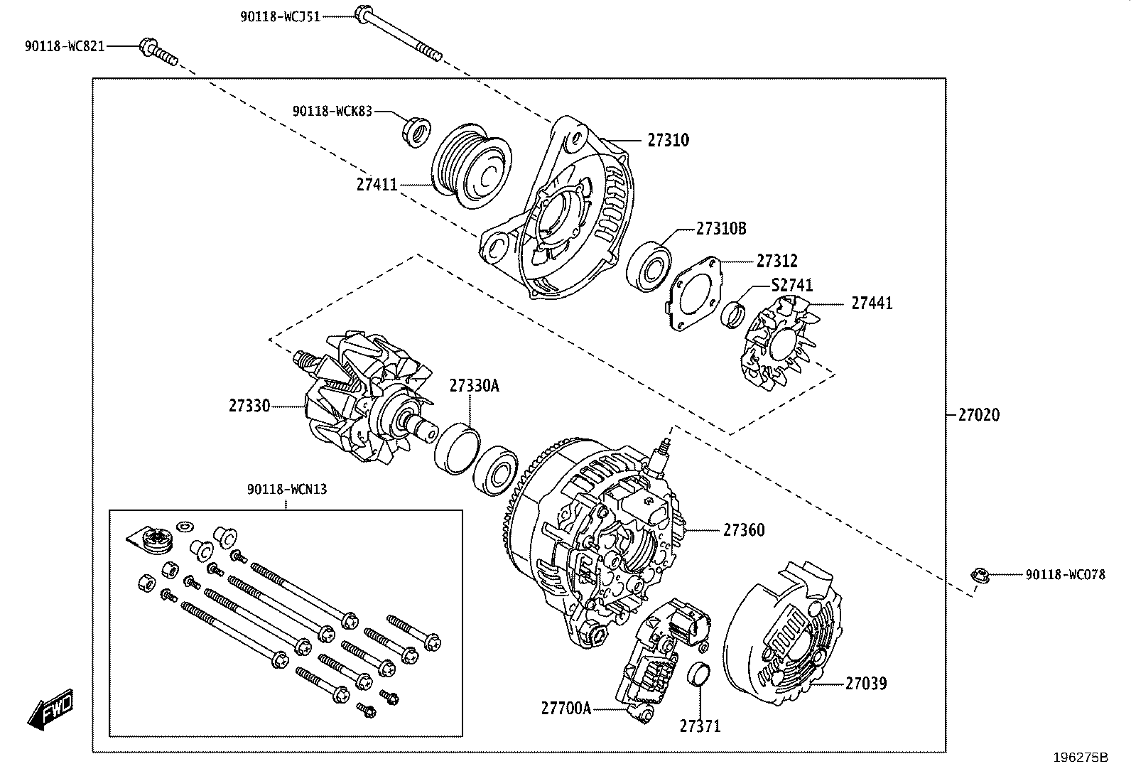 G1280-WC016 ALTERNATOR ASSY product image
