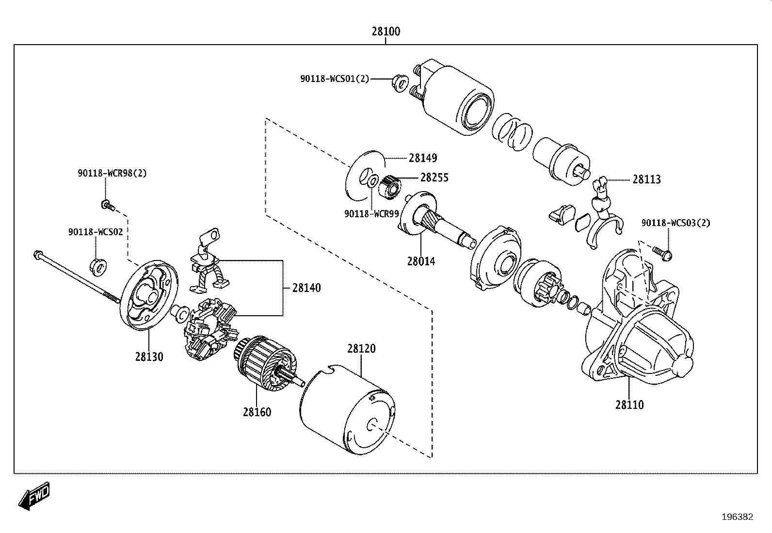 28113-WC005 LEVER, STARTER PINION DRIVE product image