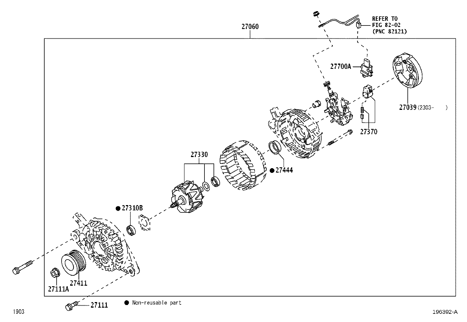 27370-B1020 HOLDER ASSY, ALTERNATOR BRUSH product image