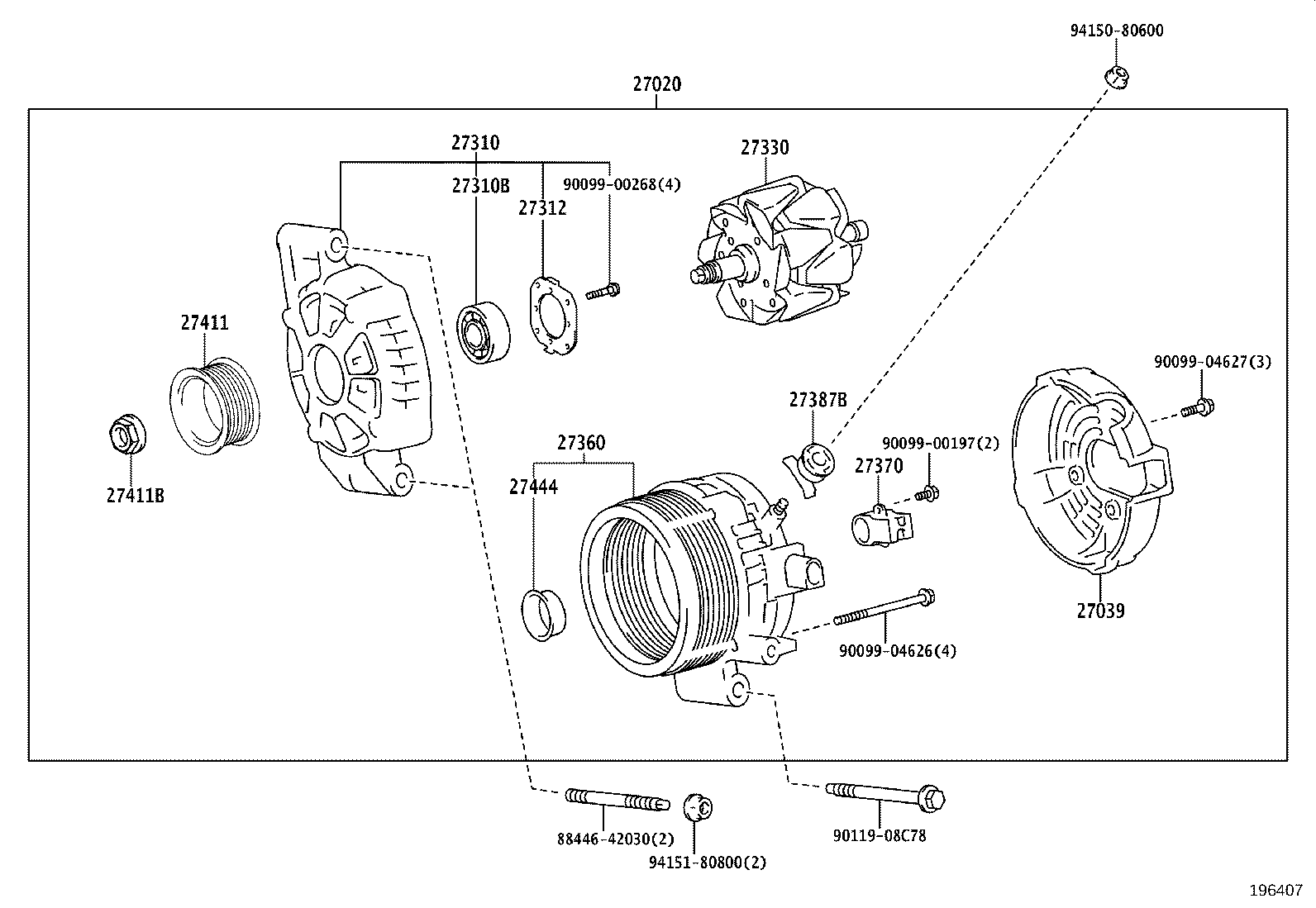 27060-47191 ALTERNATOR ASSY product image