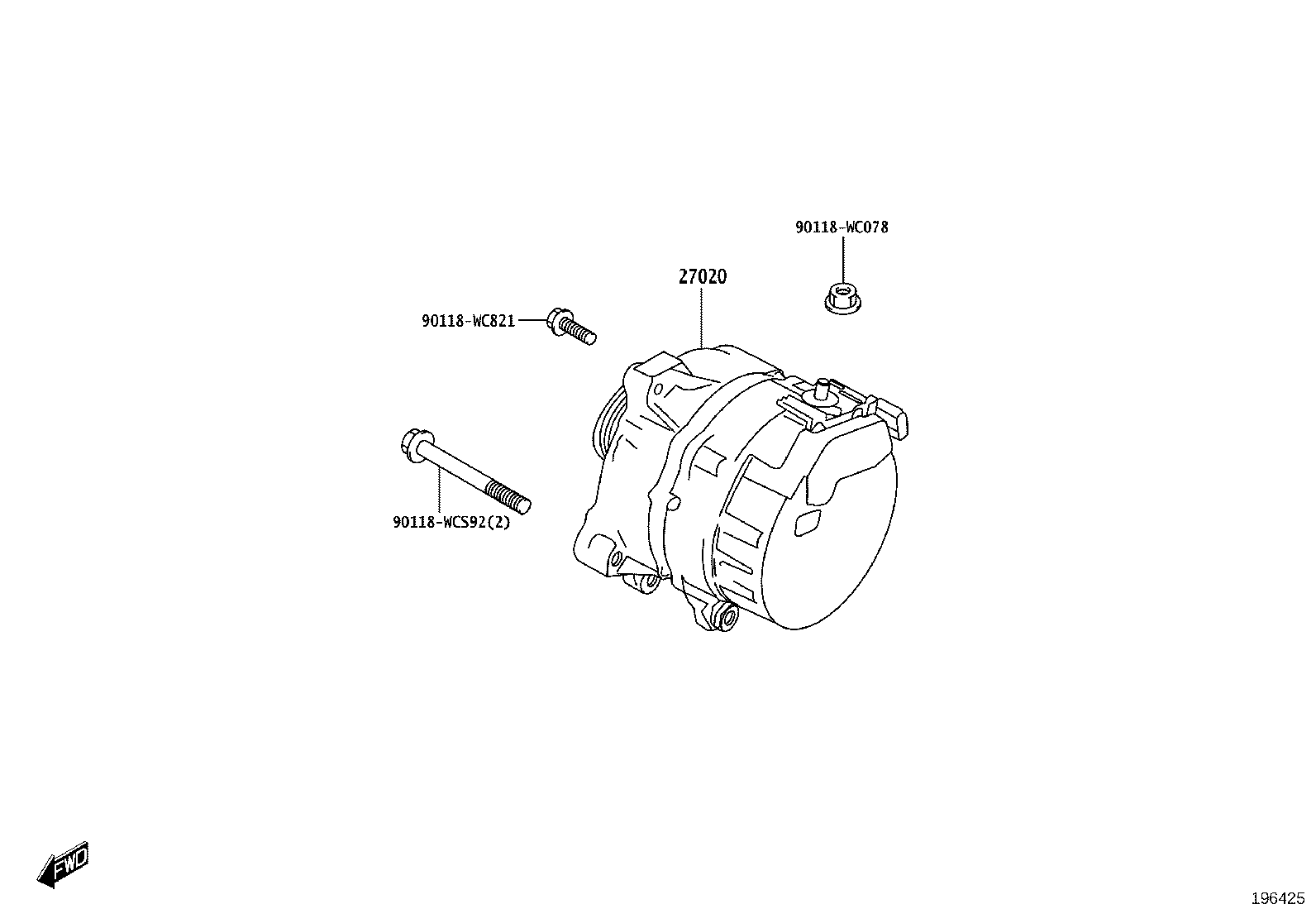 G1280-WC017 ALTERNATOR ASSY product image