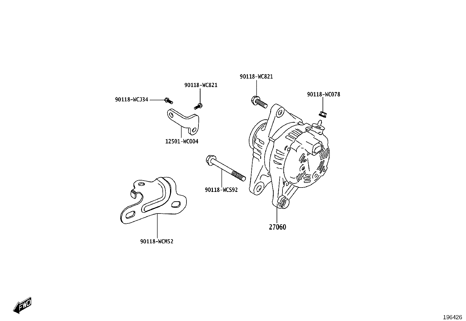 G1280-WC017 ALTERNATOR ASSY product image