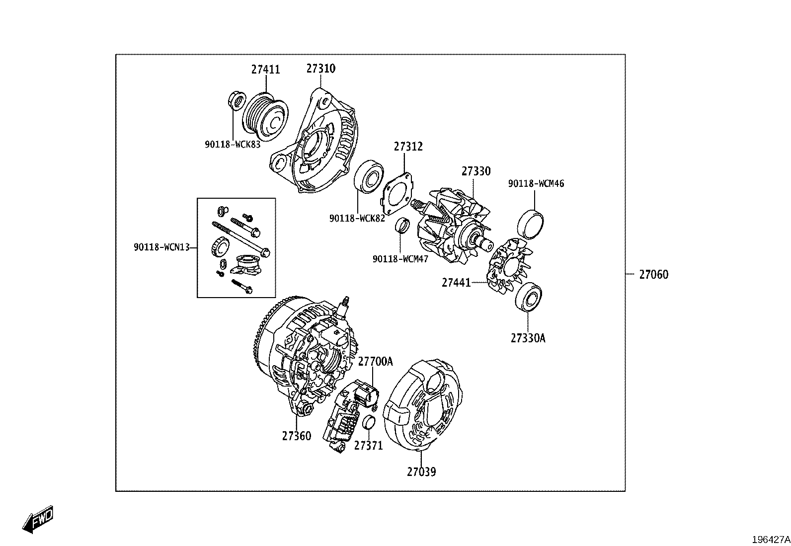 G1280-WC017 ALTERNATOR ASSY product image