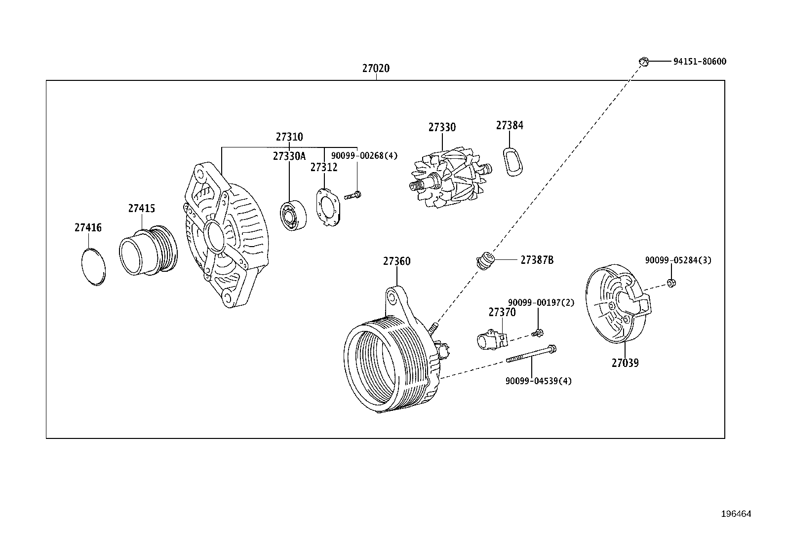 27060-40100 ALTERNATOR ASSY product image