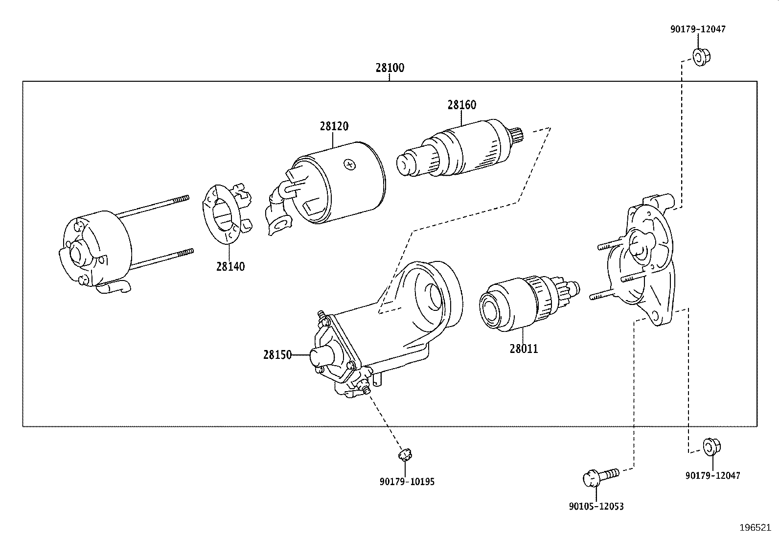 28100-11190 STARTER ASSY product image