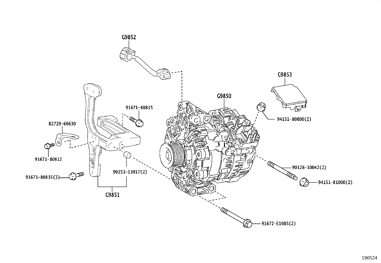 28100-11190 STARTER ASSY product image