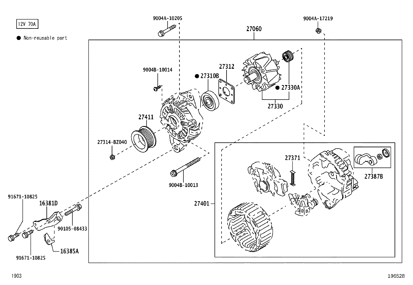 16385-BZ070 SLIDER, FAN BELT ADJUSTING product image