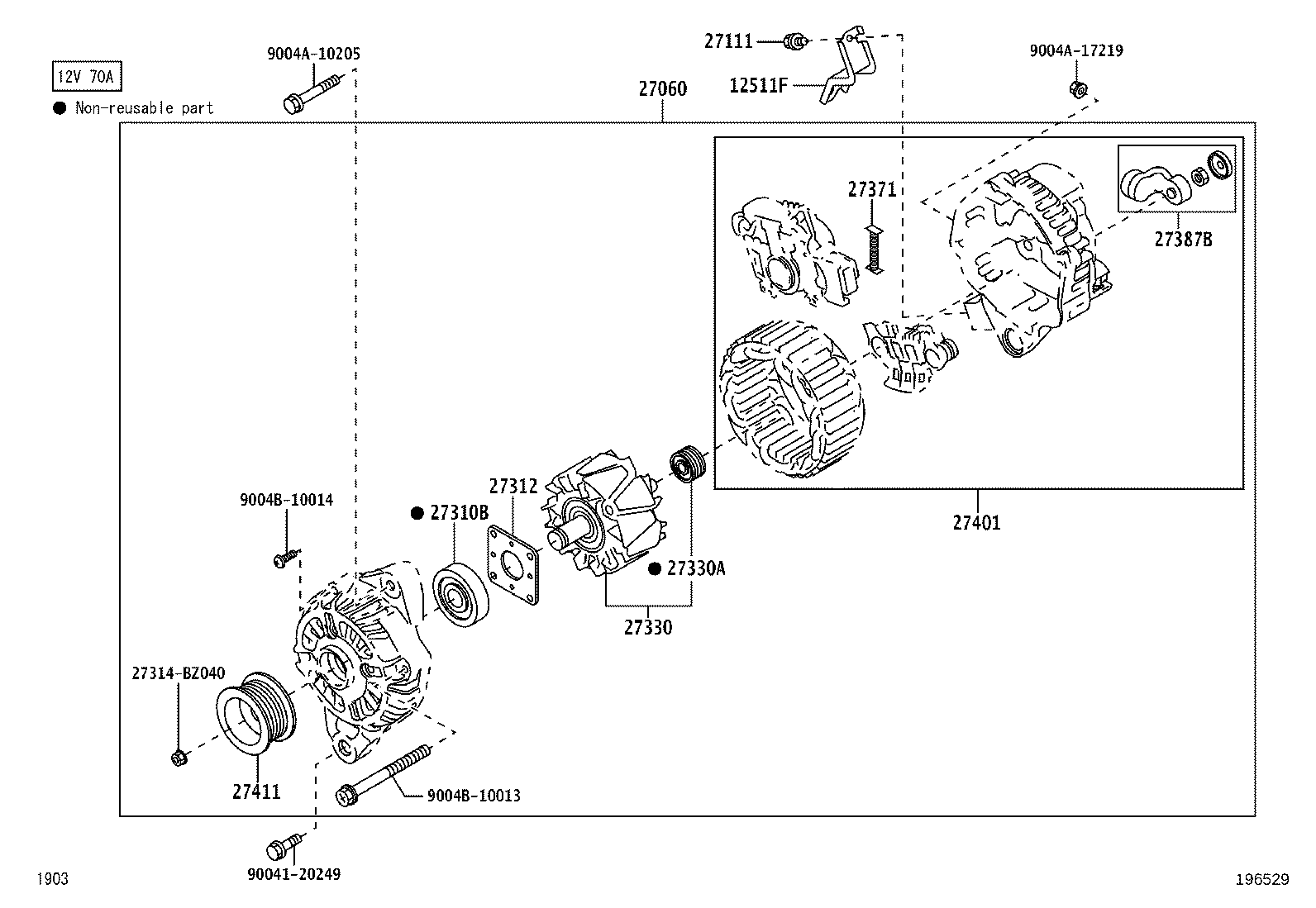 16385-BZ070 SLIDER, FAN BELT ADJUSTING product image