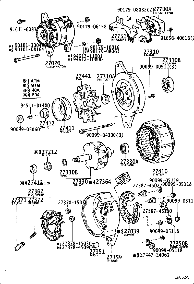 27310-64500 FRAME ASSY, DRIVE END, ALTERNATOR product image