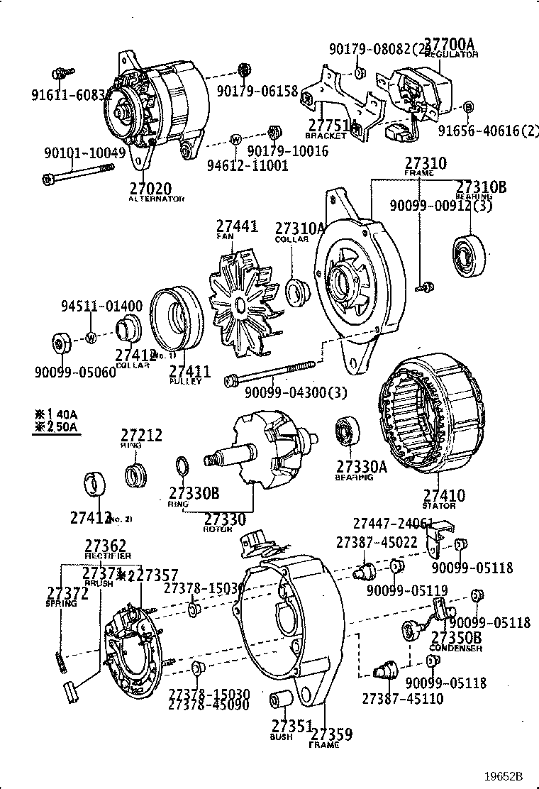 27310-64500 FRAME ASSY, DRIVE END, ALTERNATOR product image