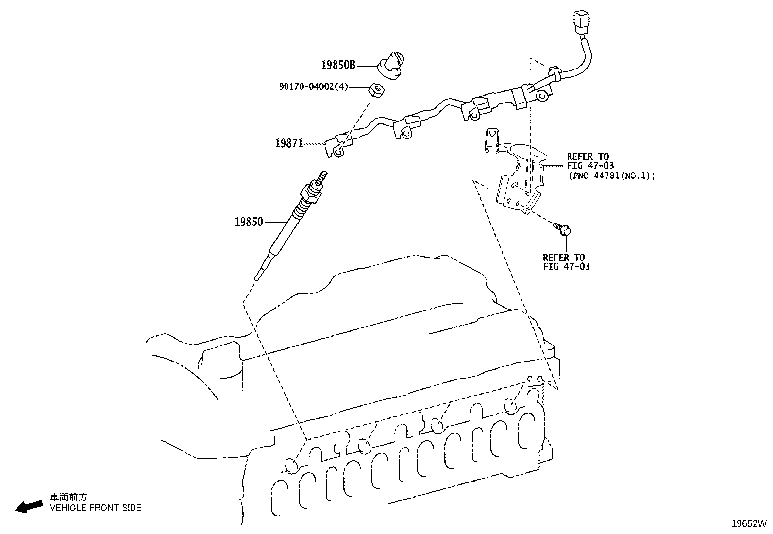 19871-11010 CONNECTOR, GLOW PLUG NO.1 product image