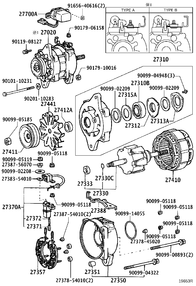27353-54260 HOLDER, ALTERNATOR, W/RECTIFIER product image