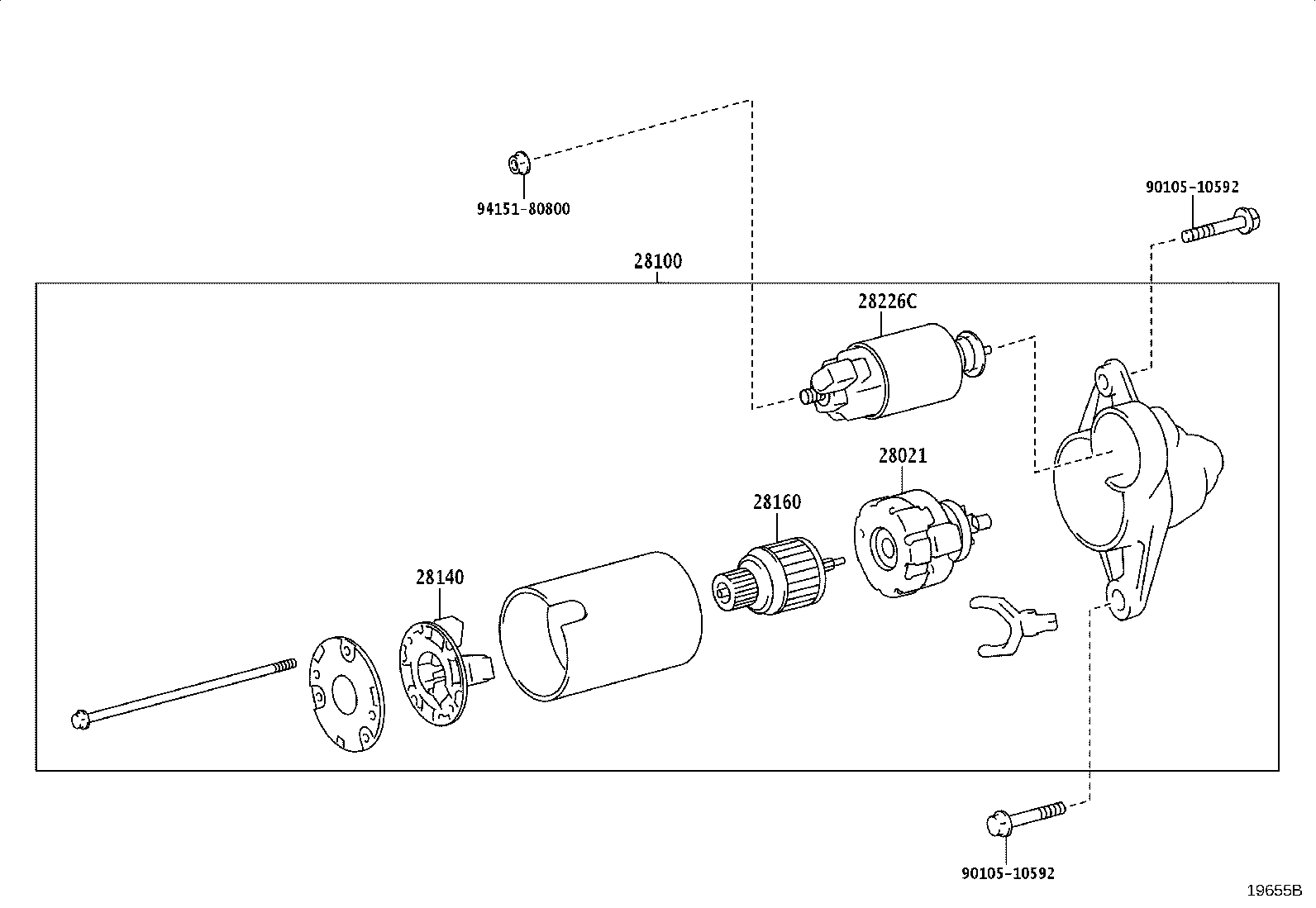 28100-24120 STARTER ASSY product image