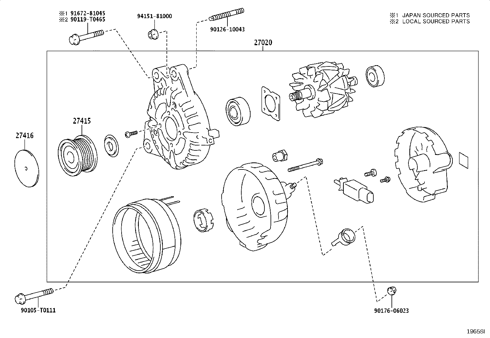 27060-0E060 ALTERNATOR ASSY product image