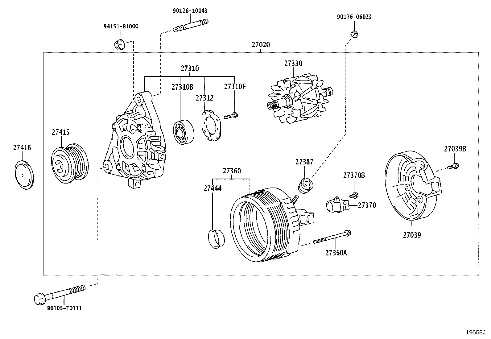 27360-0E060 COIL ASSY, ALTERNATOR product image