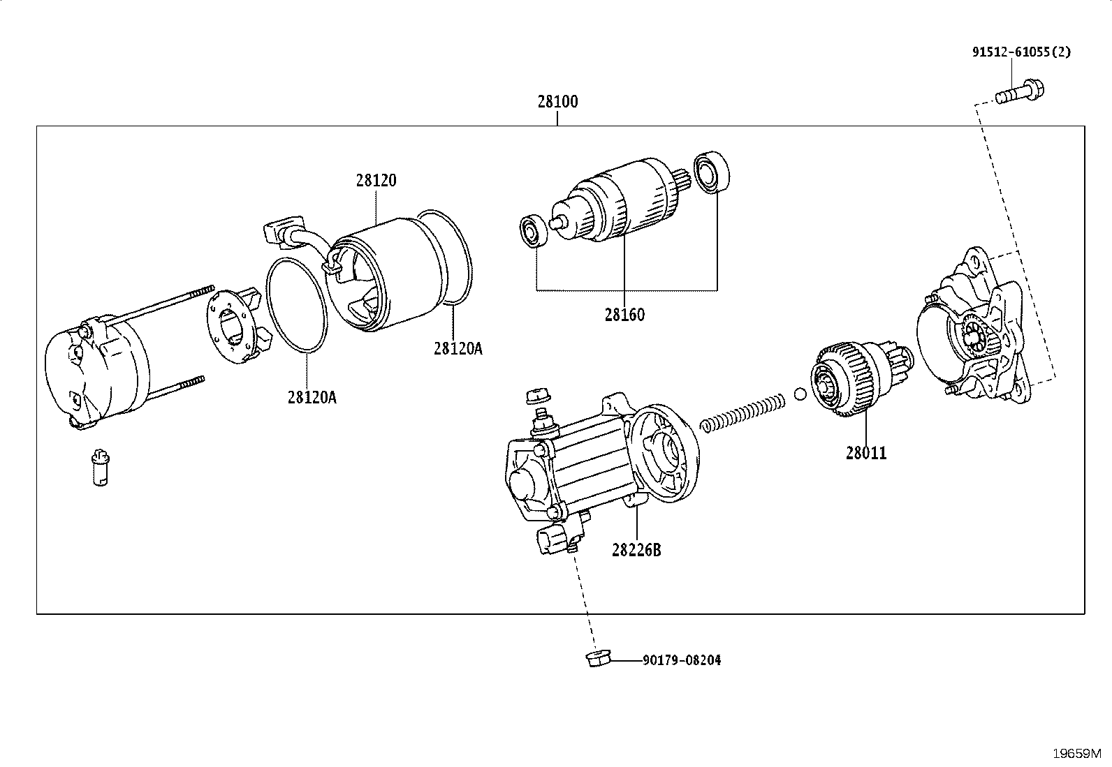 28100-11190 STARTER ASSY product image