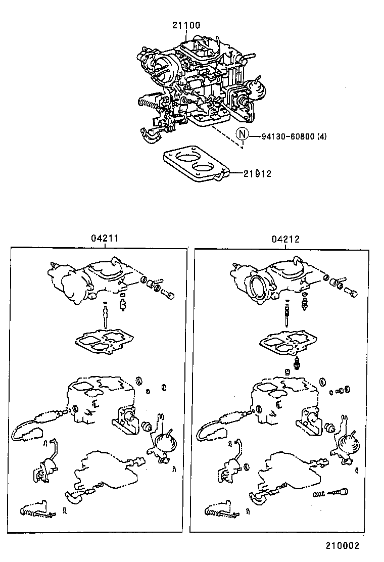 21100-75111 CARBURETOR ASSY product image