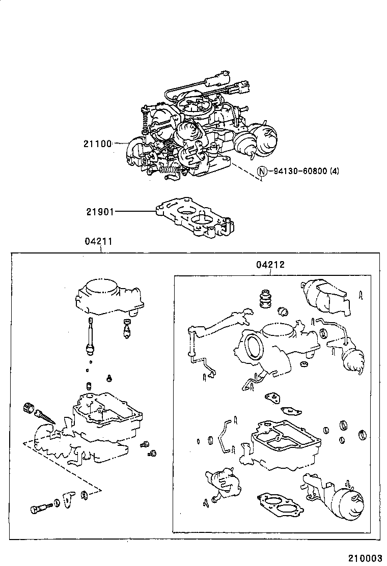21100-1B021 CARBURETOR ASSY product image