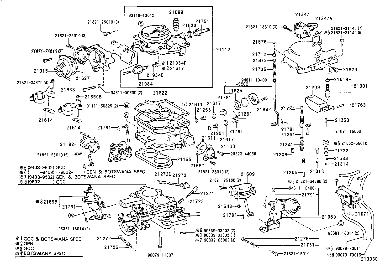 21273-66010 SCREW, THROTTLE ADJUSTING product image
