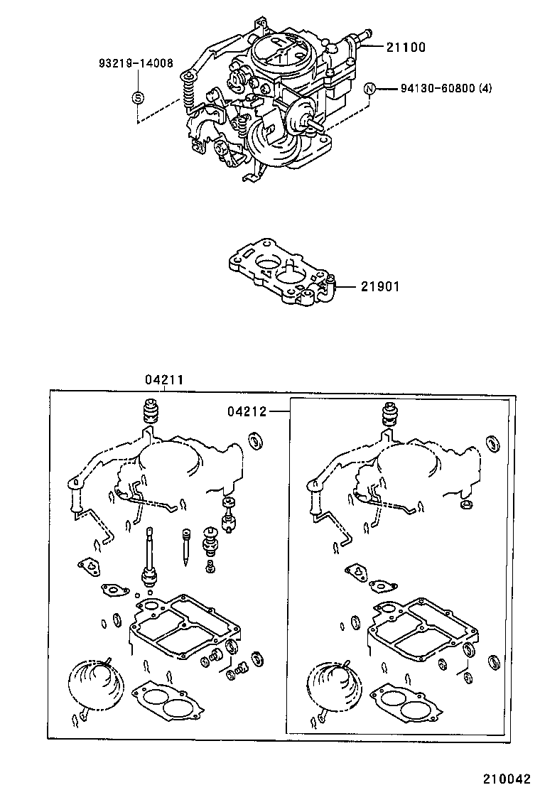 04211-11082 CARBURETOR KIT product image