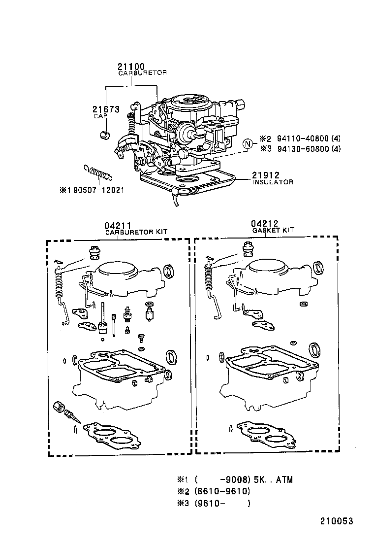 04211-72401 CARBURETOR KIT product image
