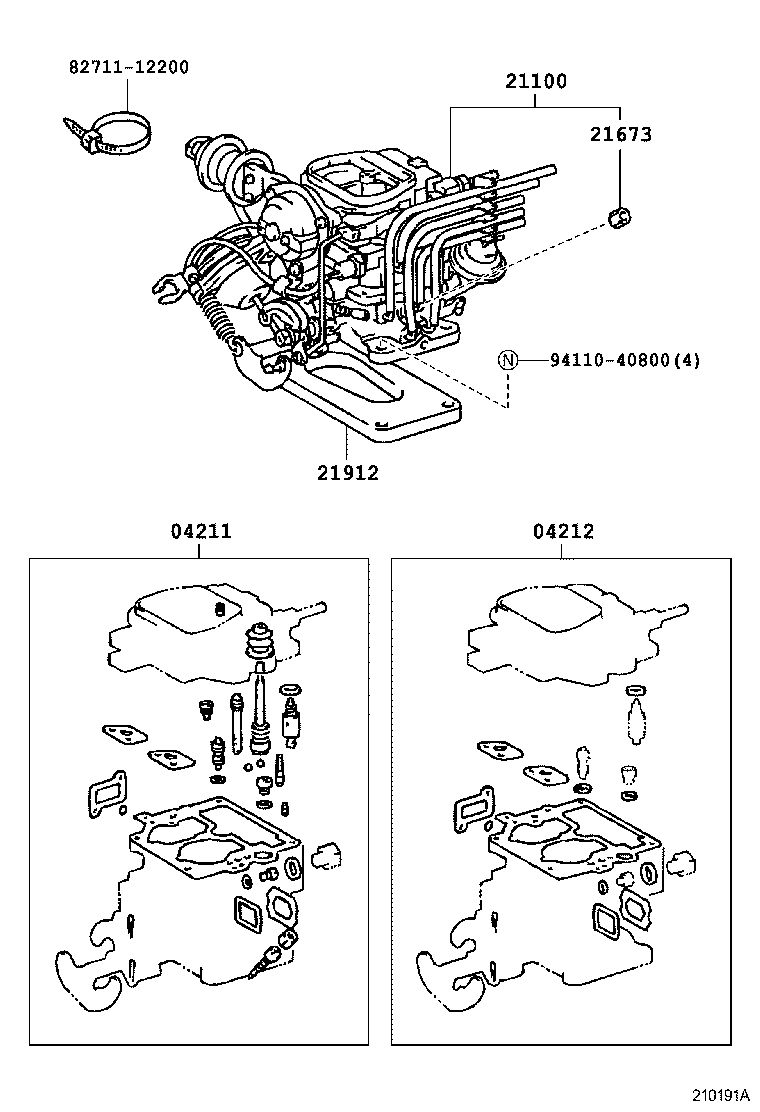 04211-72170 CARBURETOR KIT product image