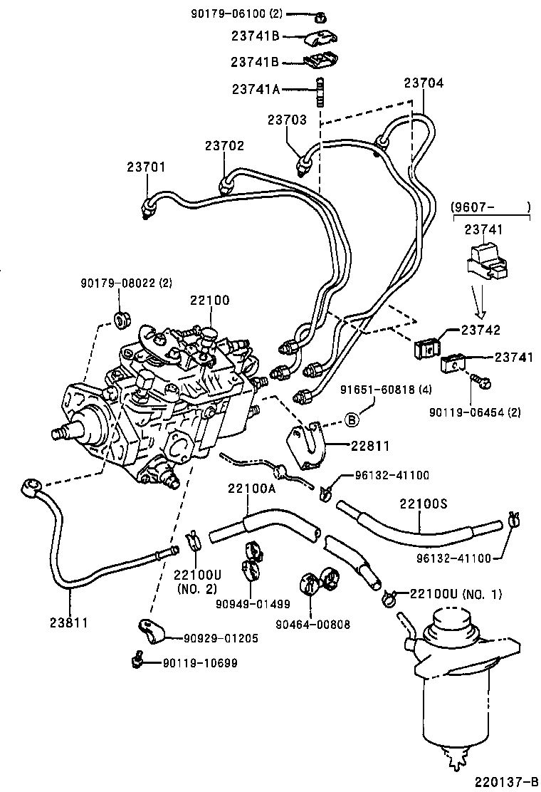 23271-54170 HOSE OR PIPE, FUEL(FOR INJECTION PUMP TO FUEL FILTER) product image