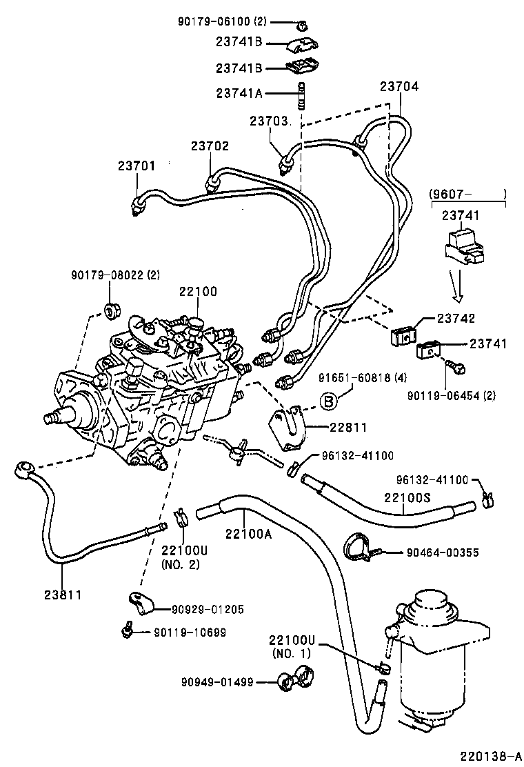 23271-54170 HOSE OR PIPE, FUEL(FOR INJECTION PUMP TO FUEL FILTER) product image