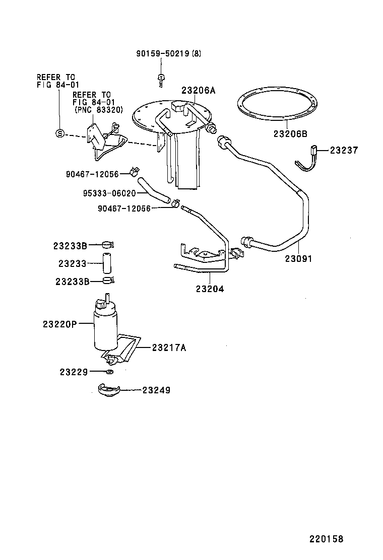 23204-02010 TUBE SUB-ASSY, FUEL PUMP RETURN product image