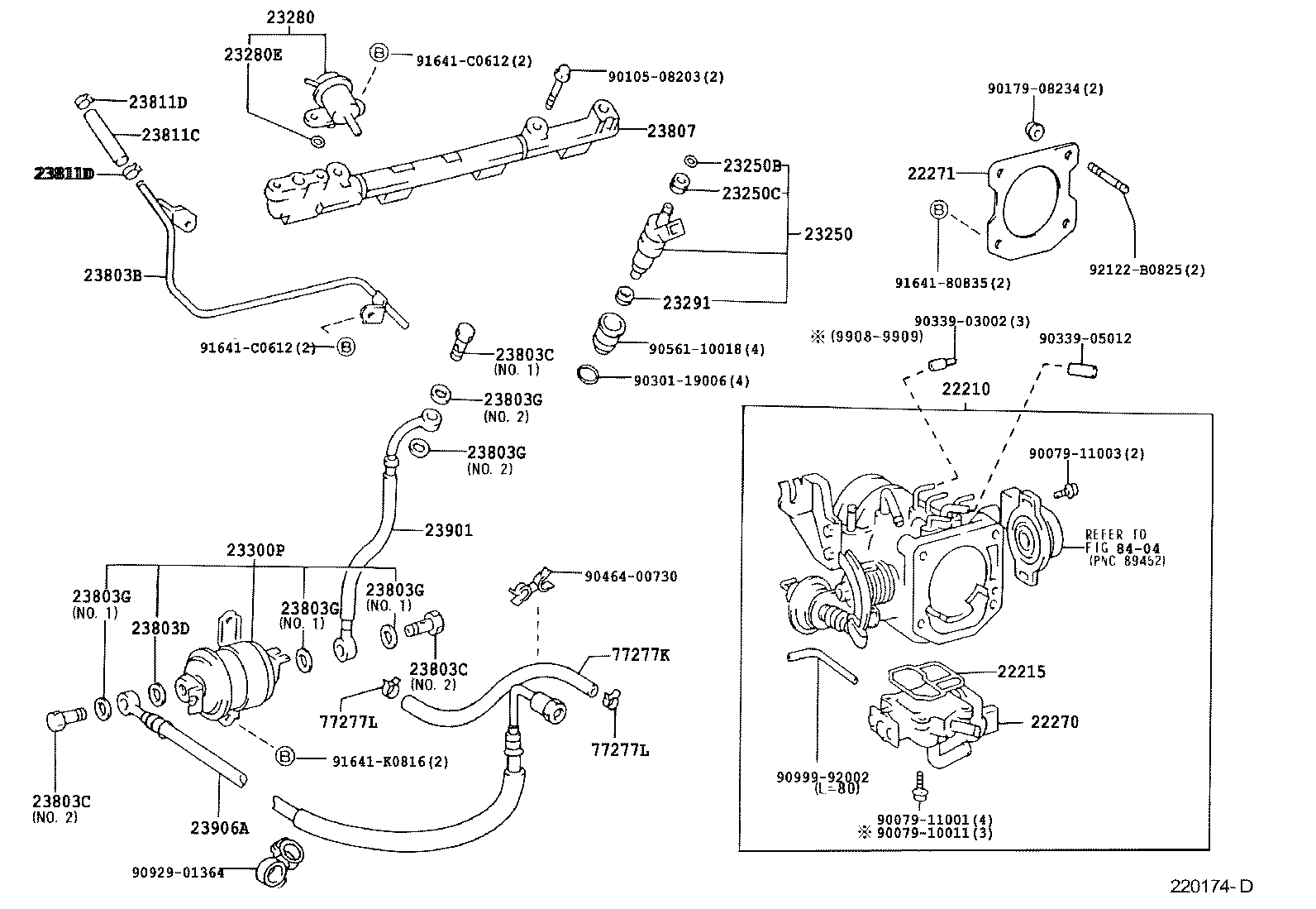 Toyota 23209-79085 INJECTOR ASSY, FUEL