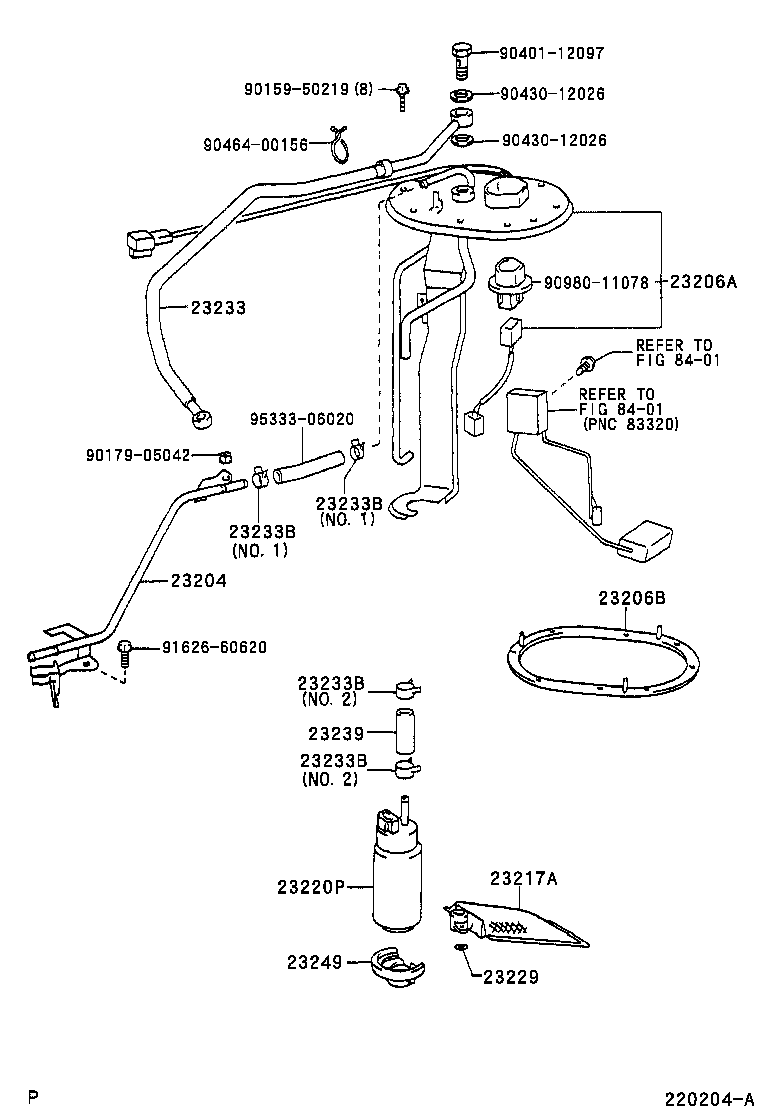 23204-76040 TUBE SUB-ASSY, FUEL PUMP RETURN product image