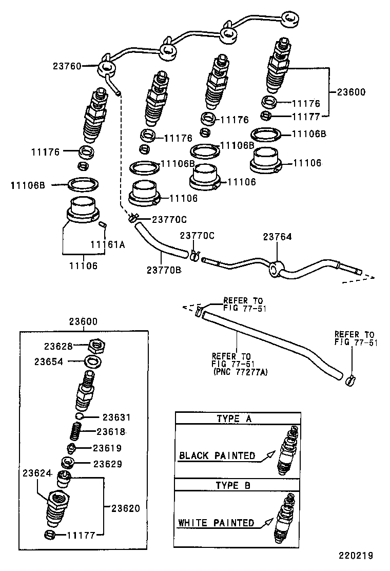 23764-54120 PIPE, NOZZLE LEAKAGE, NO.4 product image