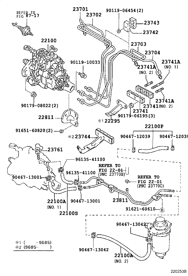 23271-64170 HOSE OR PIPE, FUEL(FOR INJECTION PUMP TO FUEL FILTER) product image