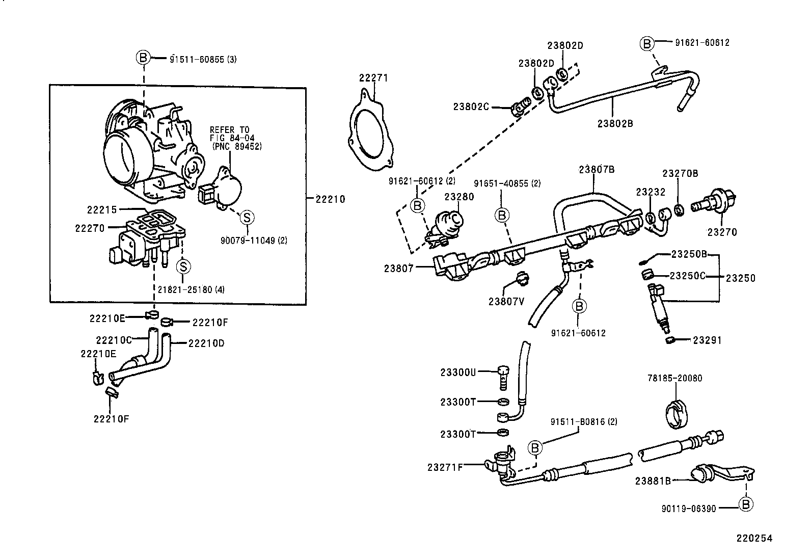 23802-74080 PIPE SUB-ASSY, FUEL, NO.2 product image