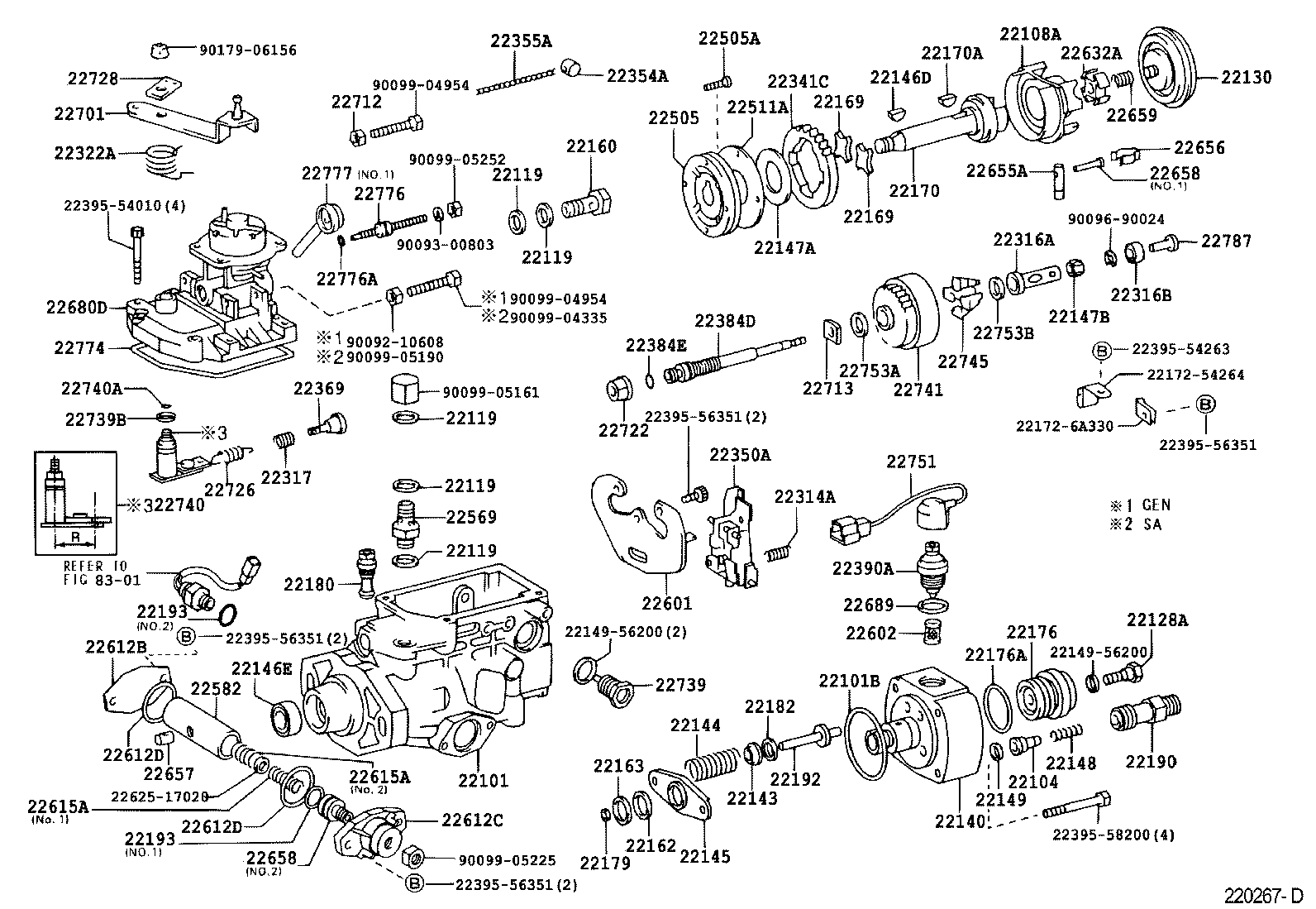 22104-54640 VALVE SUB-ASSY, INJECTION PUMP DELIVERY product image