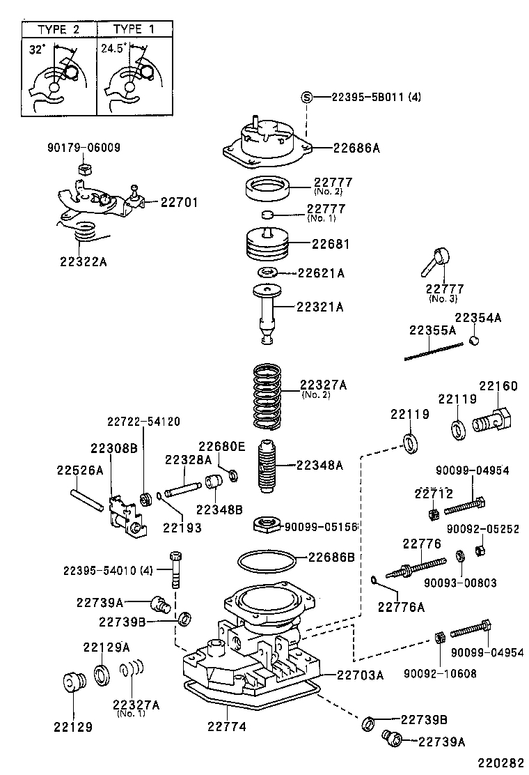 22104-54640 VALVE SUB-ASSY, INJECTION PUMP DELIVERY product image