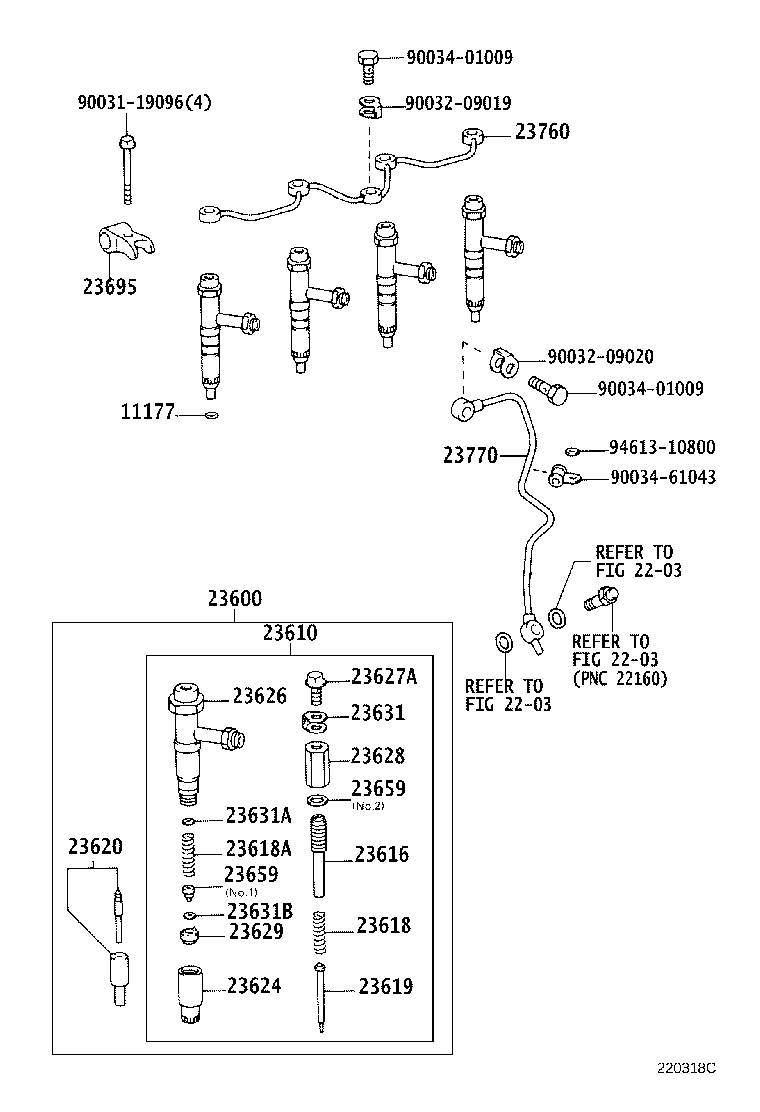 23600-89102 HOLDER & NOZZLE SET, NOZZLE product image