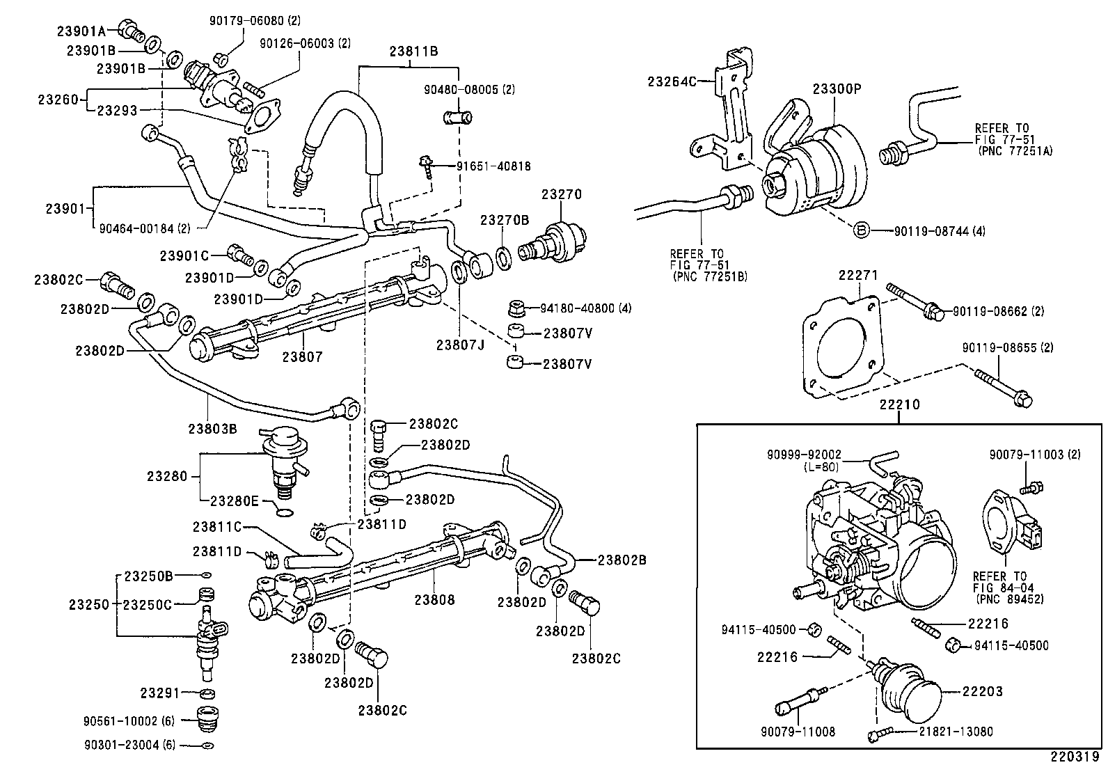 23209-79075 INJECTOR ASSY, FUEL product image