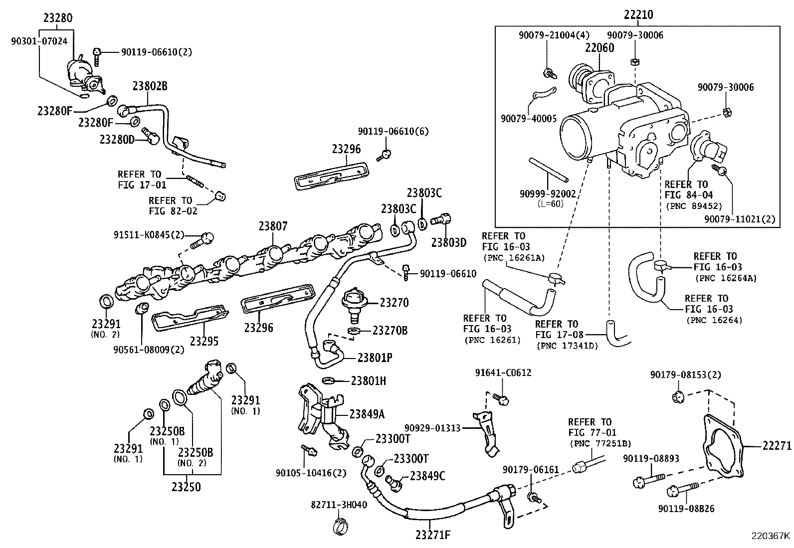 23060-46010 REGULATOR ASSY, FUEL PRESSURE W/JET PUMP product image