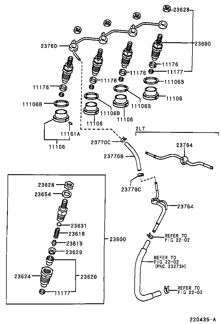 23624-55050 NUT, NOZZLE RETAINING product image