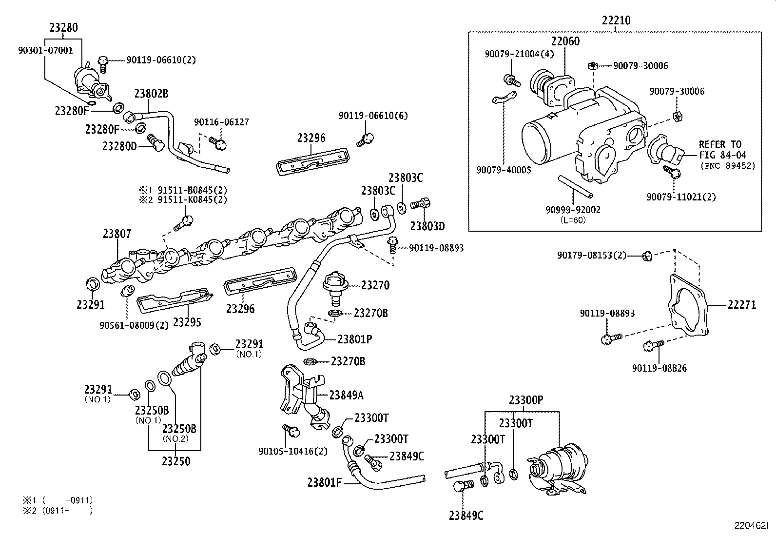 22271-46080 GASKET, THROTTLE BODY product image