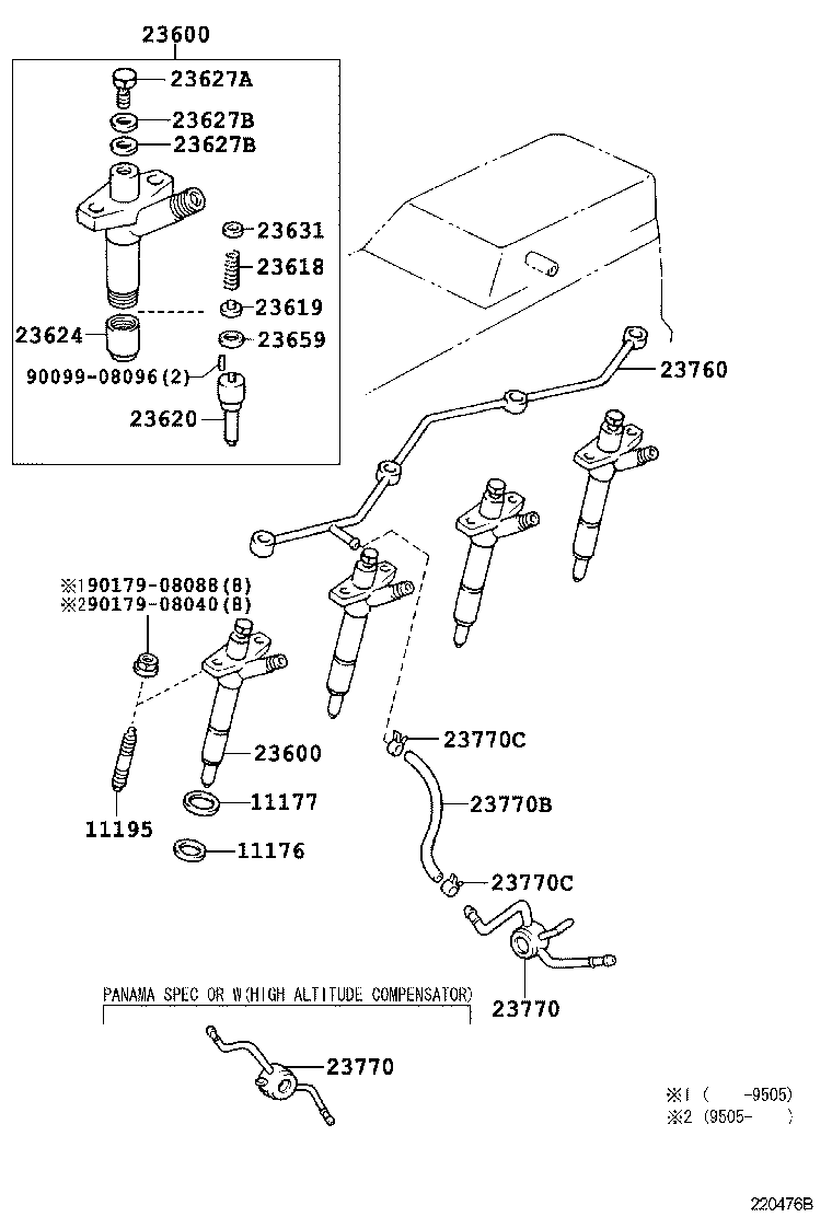 23600-59335 HOLDER & NOZZLE SET, NOZZLE product image