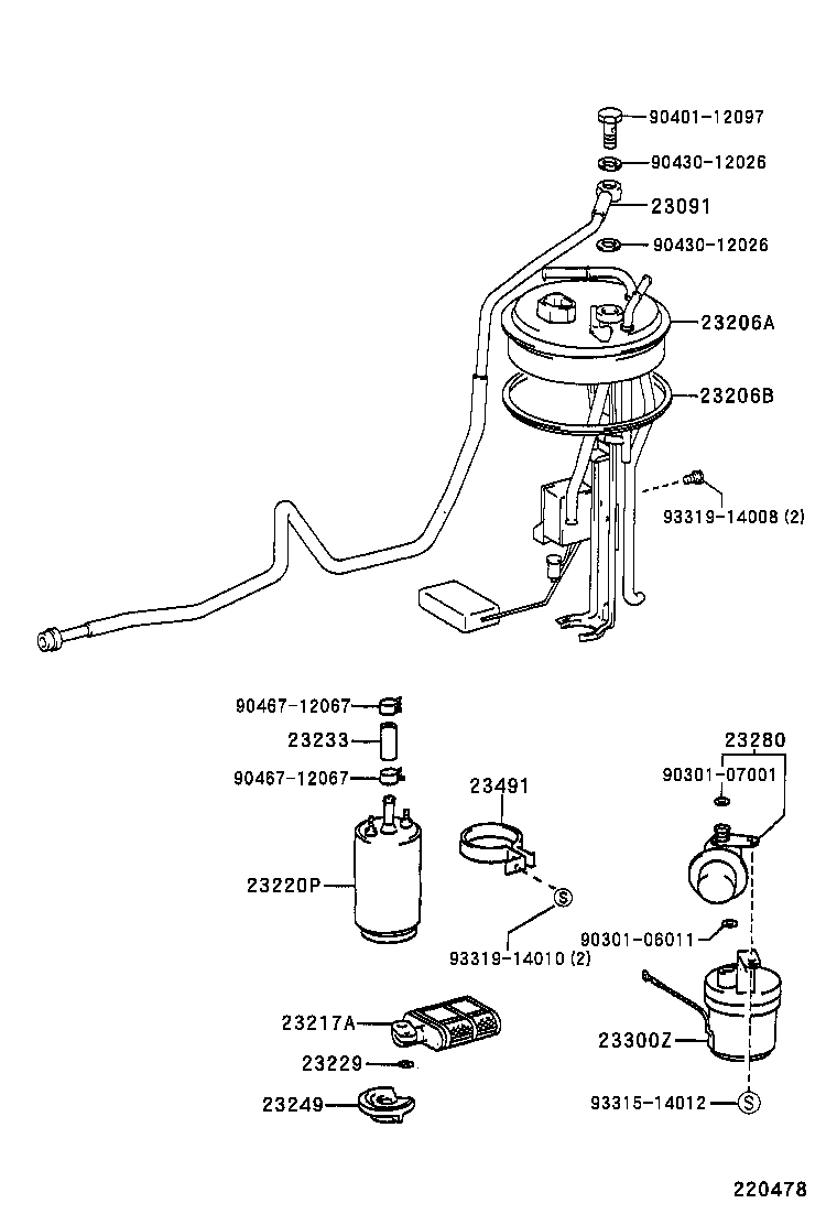 23209-46050 INJECTOR ASSY, FUEL product image