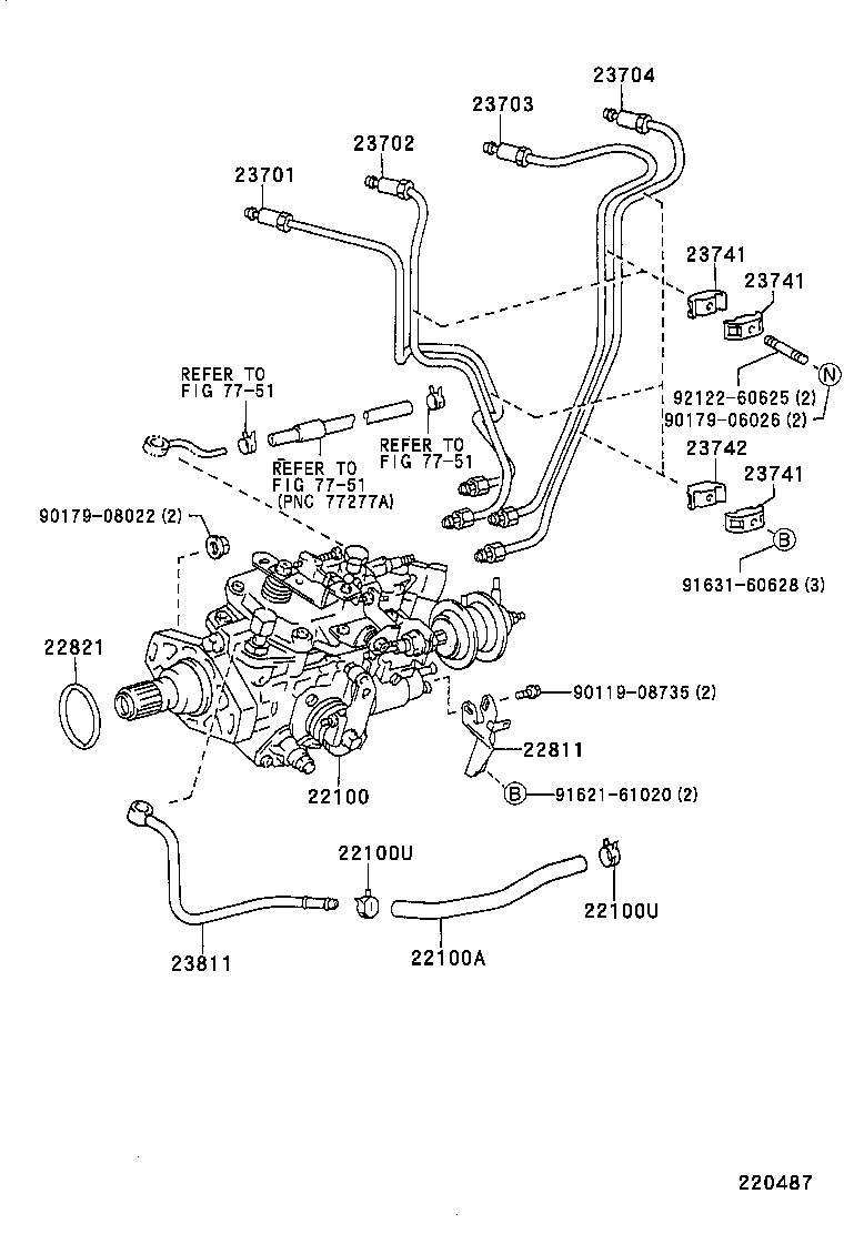 23701-56080 PIPE SUB-ASSY, INJECTION, NO.1 product image