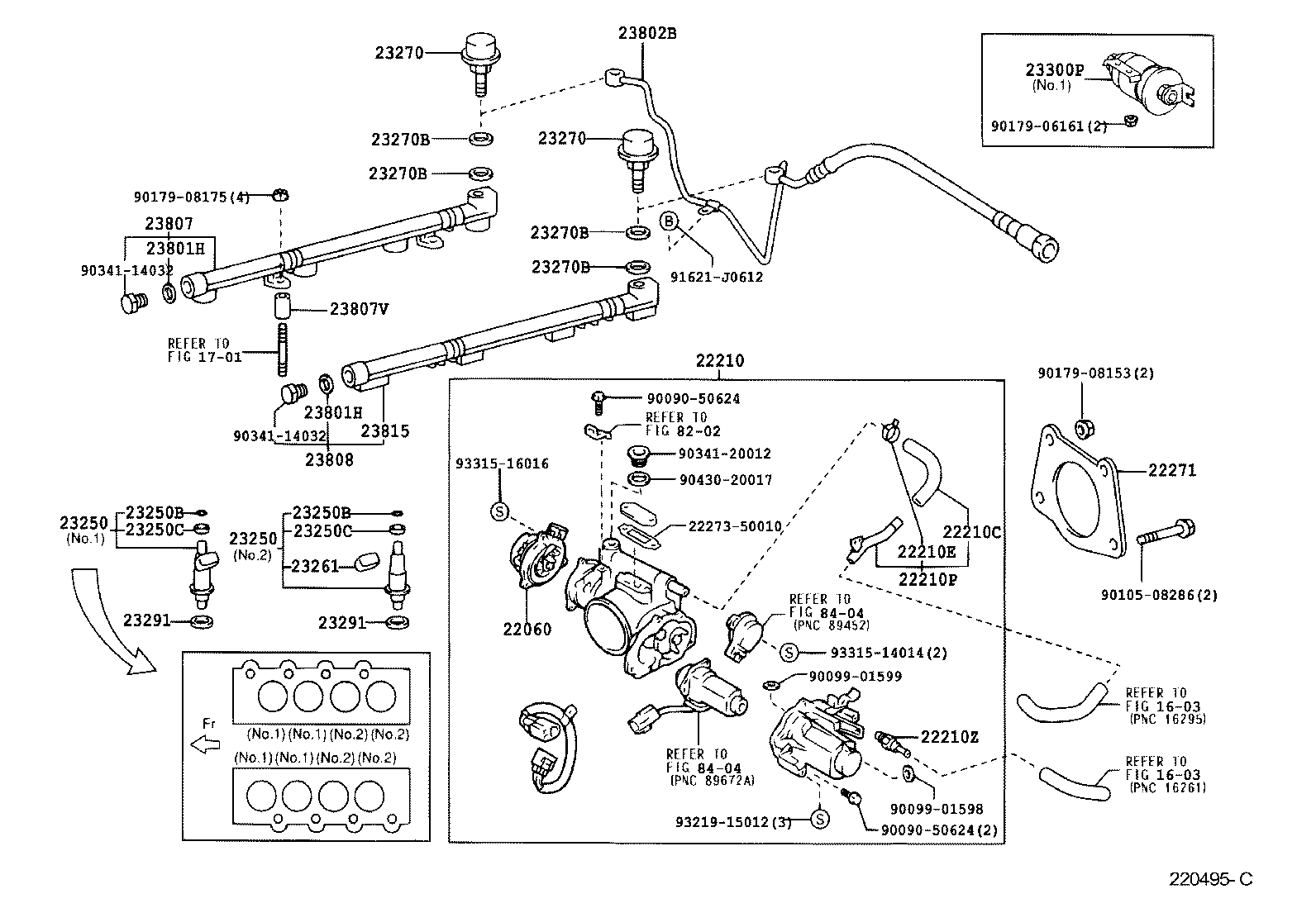 22271-50040 GASKET, THROTTLE BODY product image