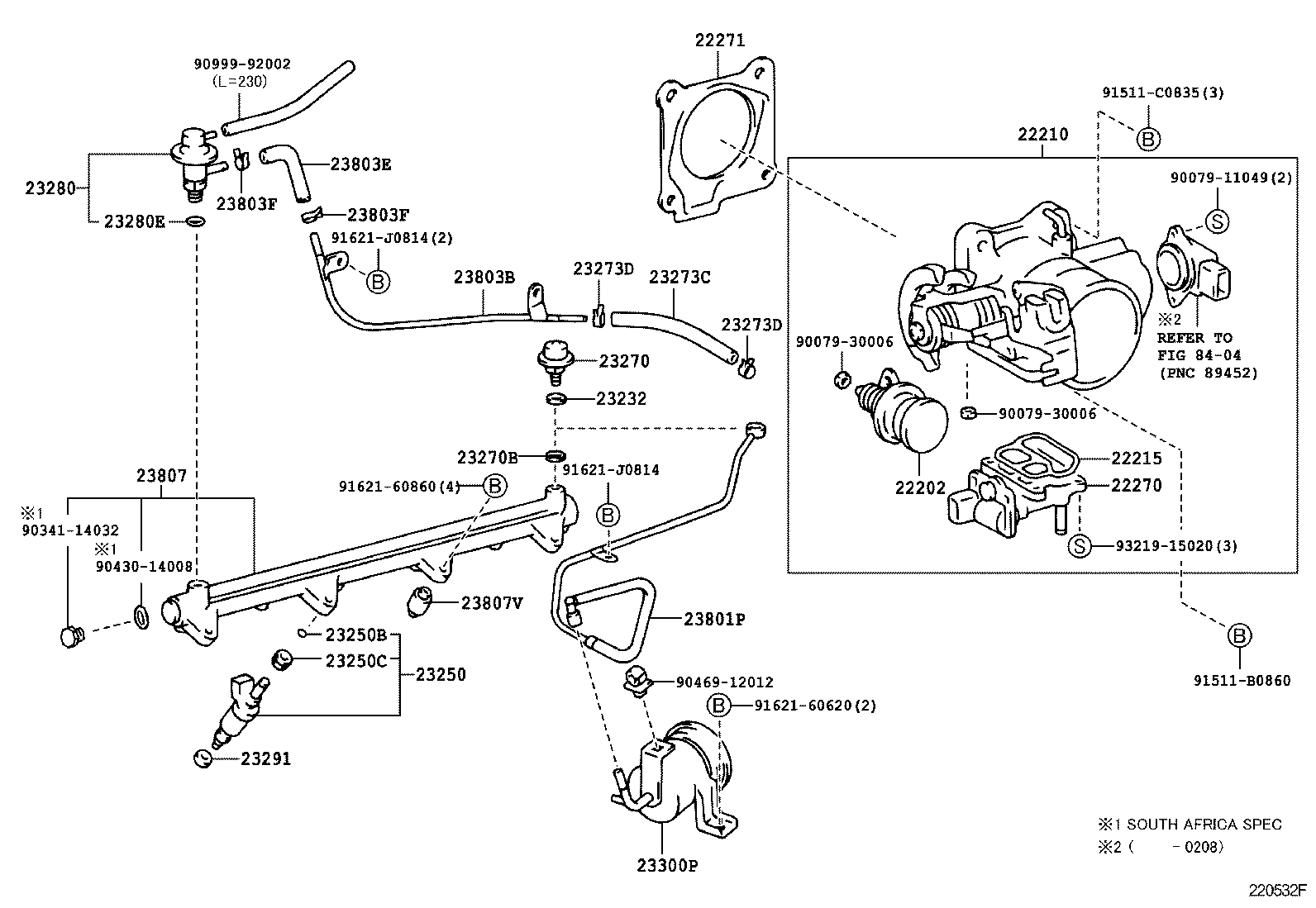22210-66080 BODY ASSY, THROTTLE product image